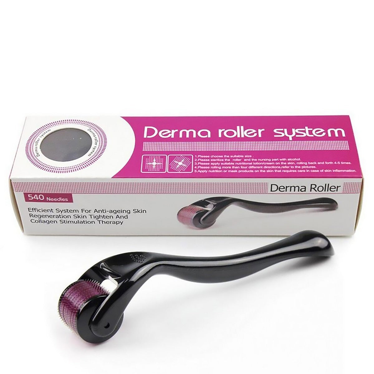 0.5mm Derma Roller – 540 Micro Needles for Hair & Skin Care