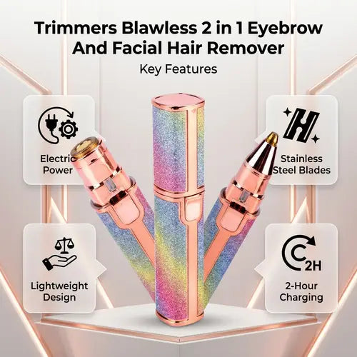 2-in-1 Eyebrow & Facial Hair Remover – Rechargeable Precision Trimmer