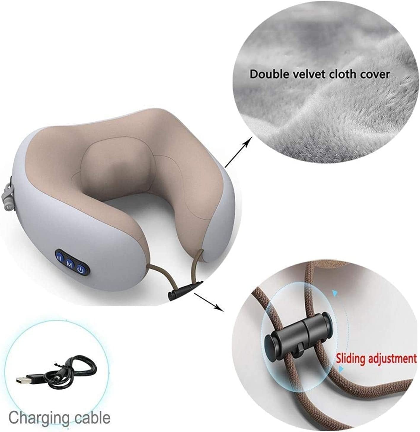 Rechargeable U-Shaped Neck Massager – Portable Shoulder & Cervical Massager