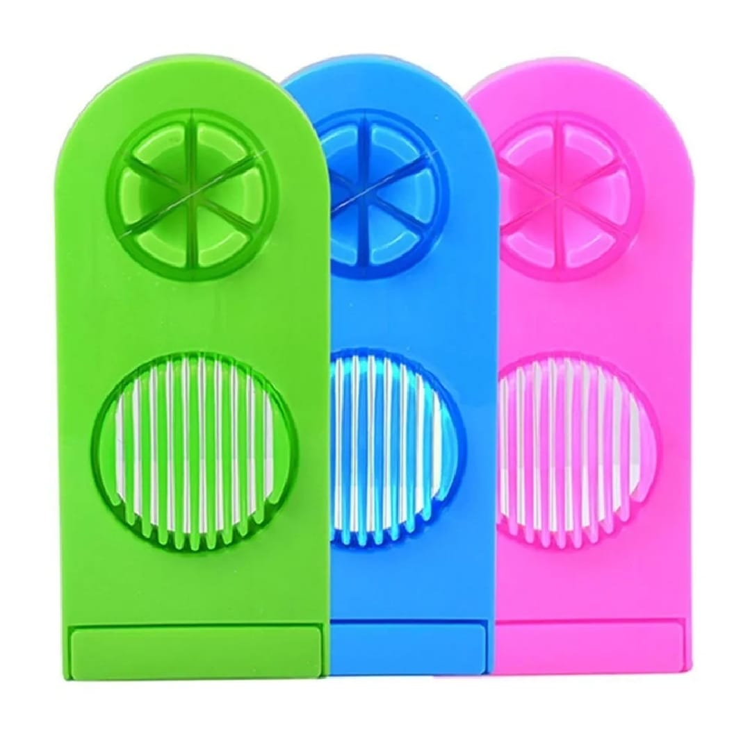 2-in-1 Egg Slicer & Cutter – Stainless Steel Boiled Egg Cutting Tool