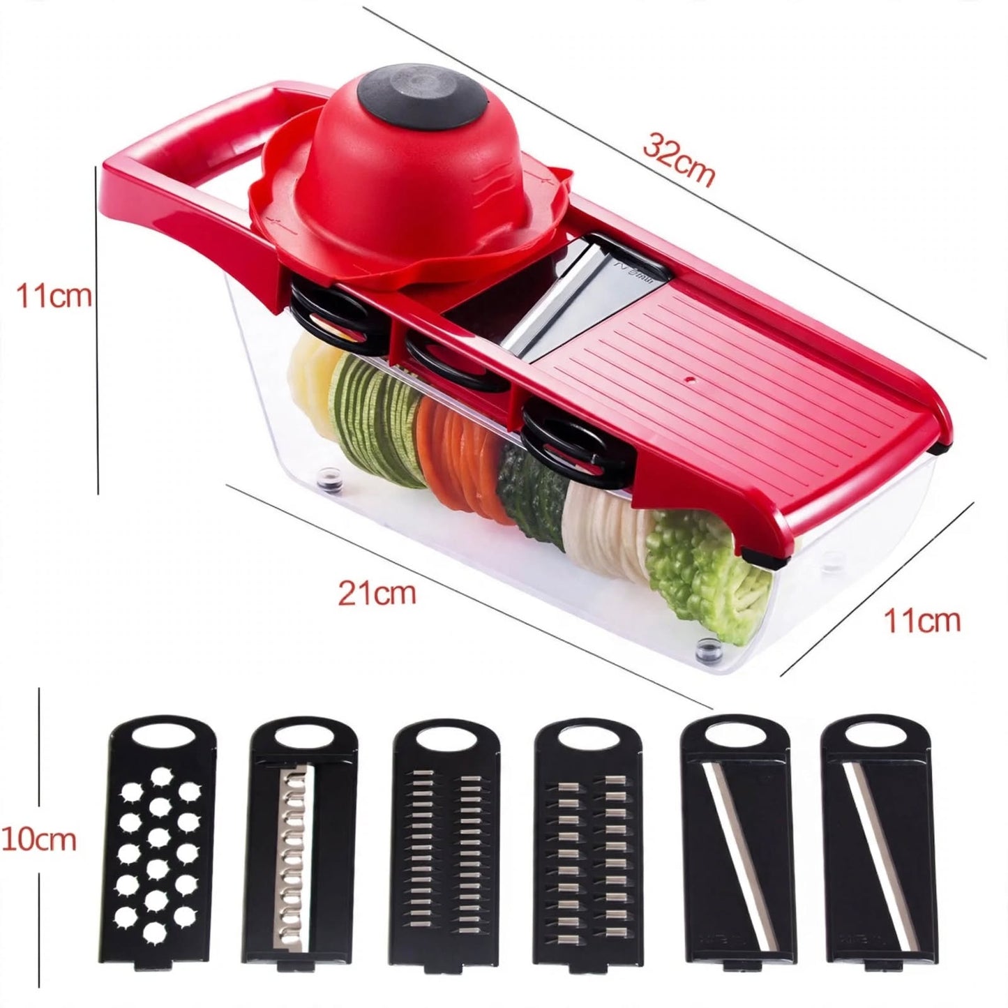 10-in-1 Mandoline Slicer – Stainless Steel Vegetable Cutter & Grater