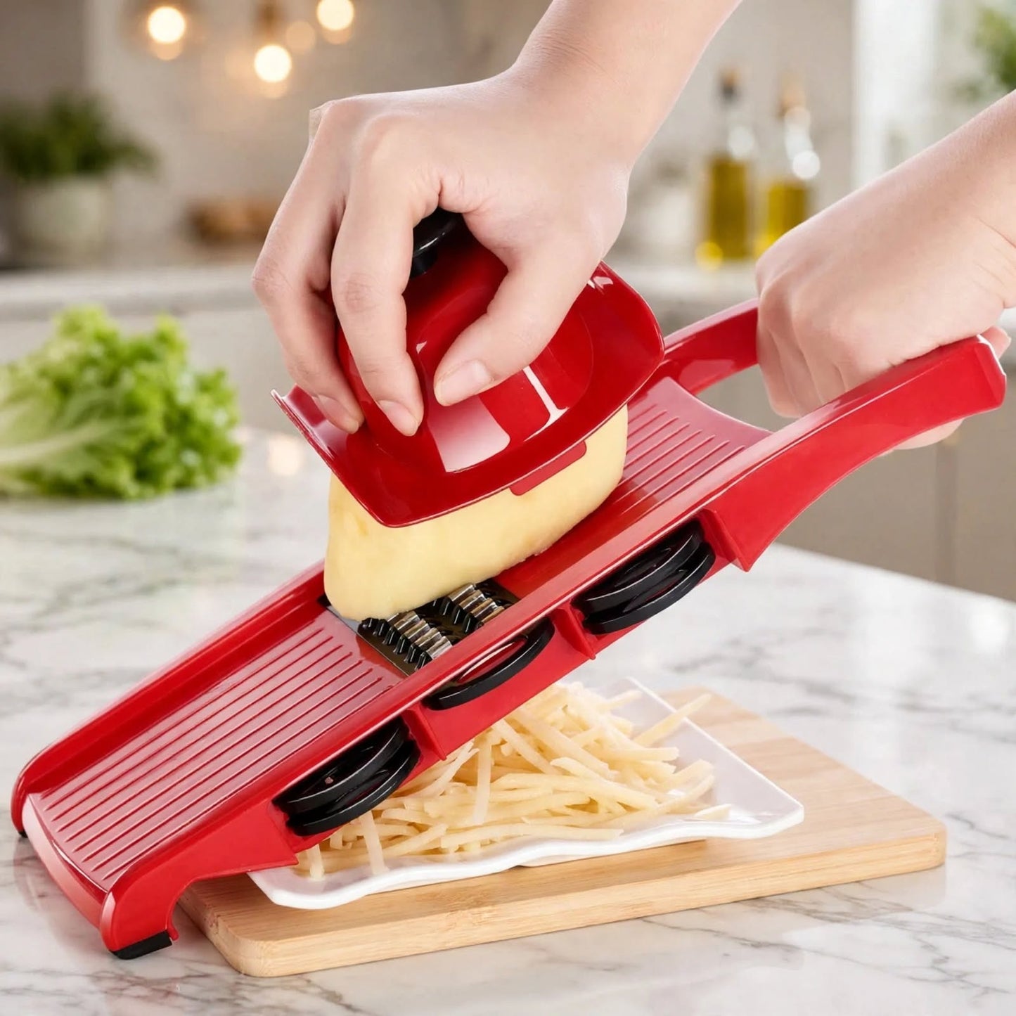 10-in-1 Mandoline Slicer – Stainless Steel Vegetable Cutter & Grater