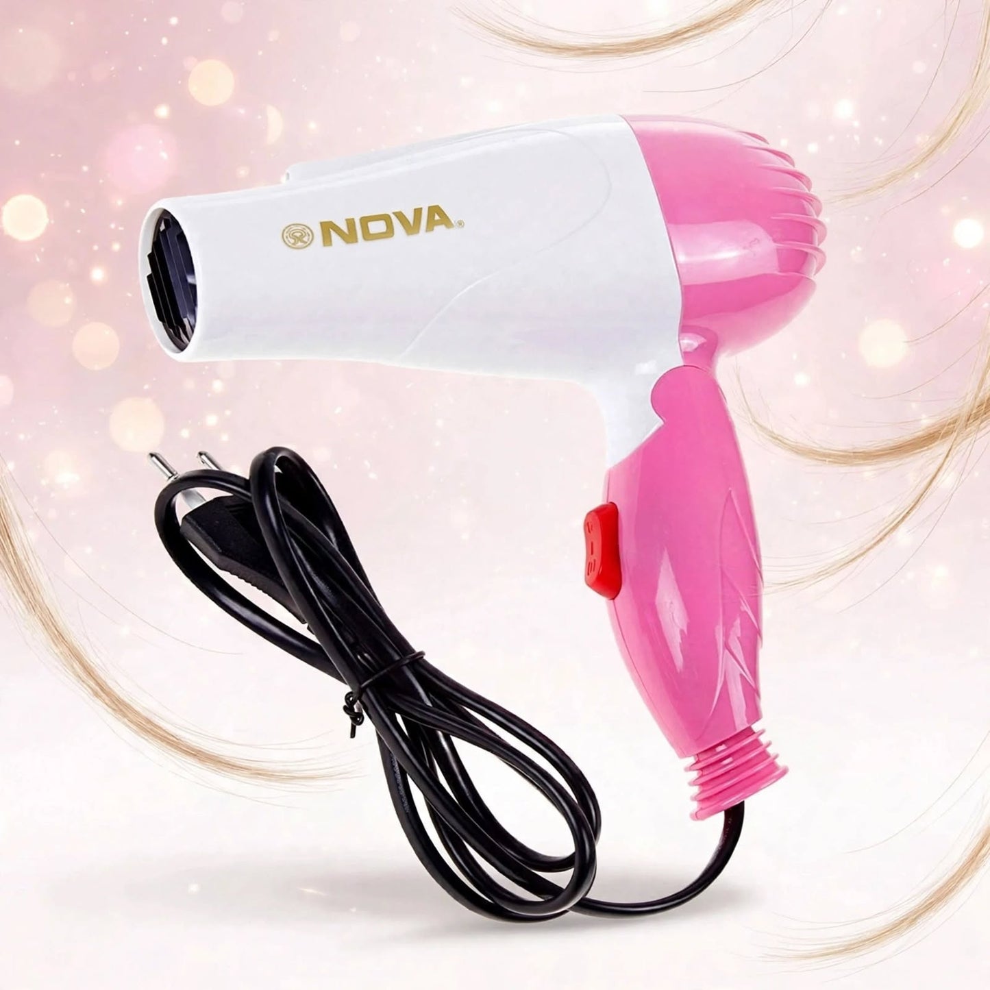 Nova NV-1290 Hair Dryer – Fast Drying Foldable Travel Hair Dryer