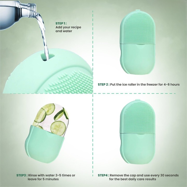 Silicone Ice Roller for Face – Facial Massage & Cleansing Tool